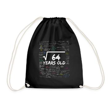 Racine carrée de 64 8TH Funny Math Birthday - Sac de sport léger - noir - Devant