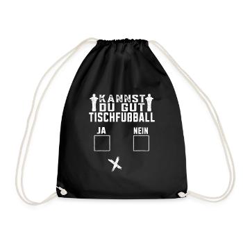 Kannst du gut Tischfußball Kickern Wuzzler - Turnbeutel - Schwarz - Vorne