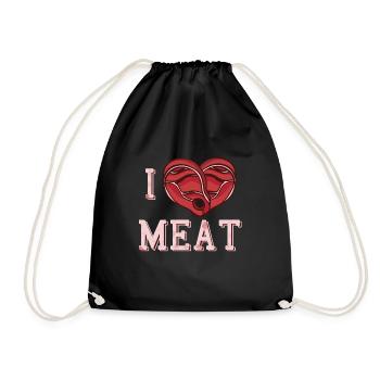 J’adore la viande - Sac de sport léger - noir - Devant