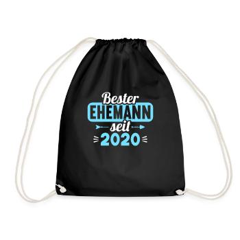 Beste Ehefrau Bester Ehemann seit 2020 - Turnbeutel - Schwarz - Vorne