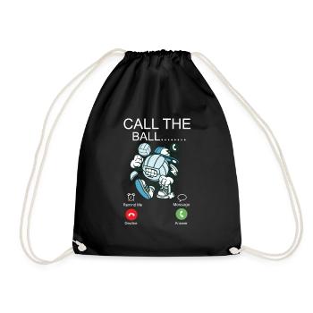 Volleyball Player Team Phone - Drawstring Bag - black - Front