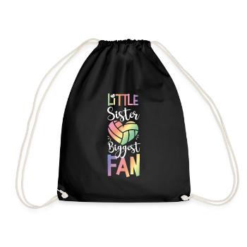 Volleyball Player Team Sister - Drawstring Bag - black - Front