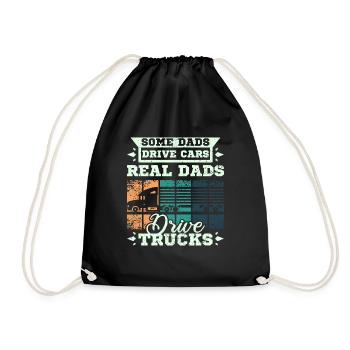 Dads drive trucks - Drawstring Bag - black - Front