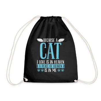 Amoureux des chats en deuil Chat Deuil Animal de compagnie Perte de chat - Sac de sport léger - noir - Devant