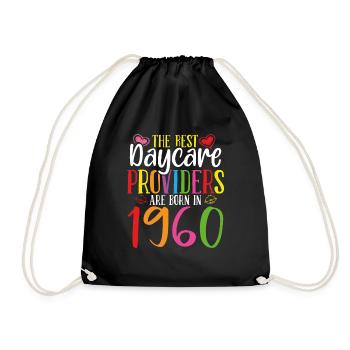 Fournisseur de services de garde né en 1960 Enseignant de garde d’enfants - Sac de sport léger - noir - Devant