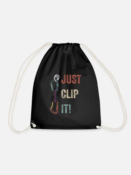 Kletterer sportklettern geschenk - Turnbeutel - Schwarz