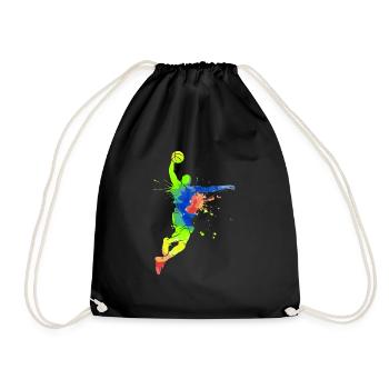 Basketball Dunking Art Basketball Player - Drawstring Bag - black - Front