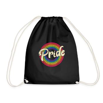 Pride Regenbogen LGBTQ Gleichberechtigung CSD - Turnbeutel - Schwarz - Vorne
