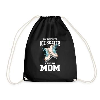 My Favorite Ice Skater Calls Me Mom - Turnbeutel - Schwarz - Vorne