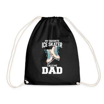 My Favorite Ice Skater Calls Me Dad - Turnbeutel - Schwarz - Vorne
