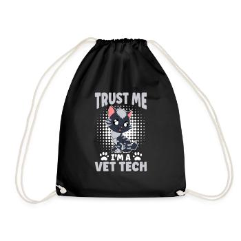 Trust Me I'm A Vet Tech - Drawstring Bag - black - Front