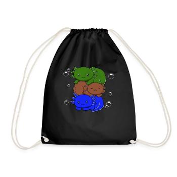 Drapeau sapiosexuel Axolotl Pile Kawaii - Sac de sport léger - noir - Devant