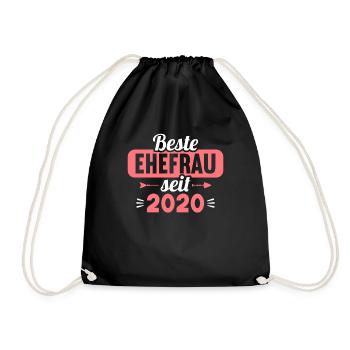 Beste Ehefrau Bester Ehemann seit 2020 - Turnbeutel - Schwarz - Vorne