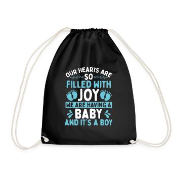 Gender Reveal Party Announcement Its a Boy PartyGe - Turnbeutel - Schwarz - Vorne