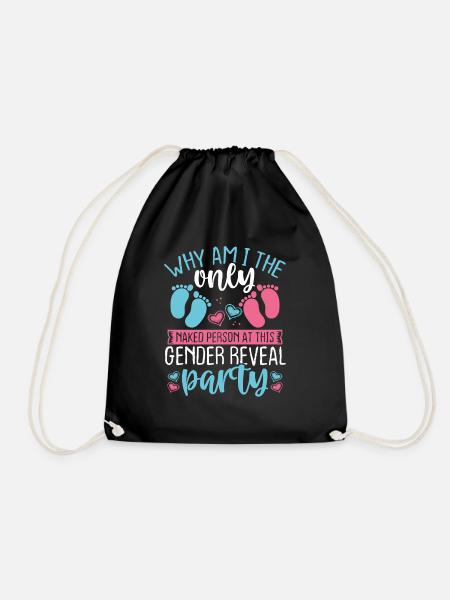 Gender Reveal Party Baby Keeper of the Gender - Turnbeutel - Schwarz