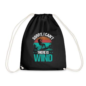 Kiteboarding Sorry I cant there is Wind Kitesurfer - Drawstring Bag - black - Front