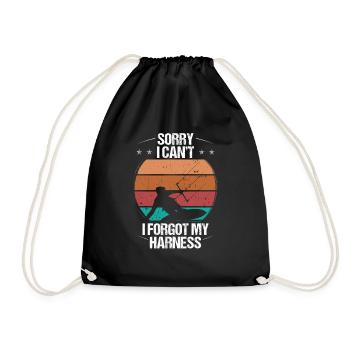 Kitesurf Vintage Oublié mon harnais Kiteboarder - Sac de sport léger - noir - Devant