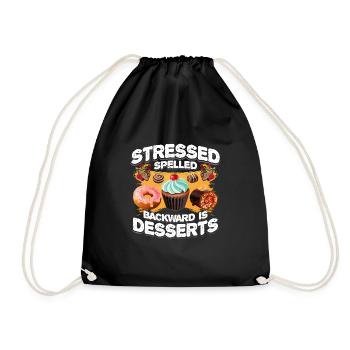 Cupcakes Desserts Gift - Drawstring Bag - black - Front
