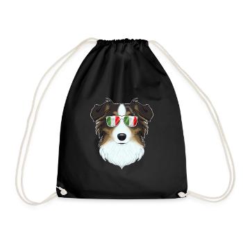 Australian Shepherd Italy Lunettes de soleil I Italien - Sac de sport léger - noir - Devant