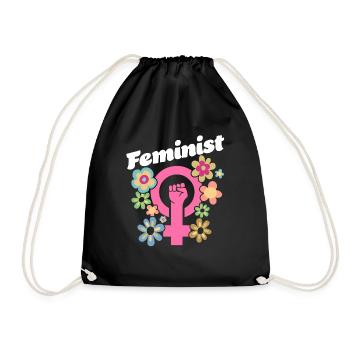 Female Womens Rights Female - Turnbeutel - Schwarz - Vorne