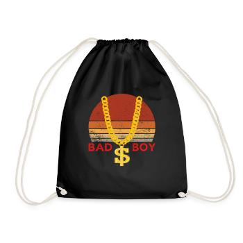 BAD BOY RAP HIP HOP GOLD - Sac de sport léger - noir - Devant