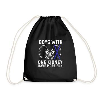 Kidney Transplant Donation Organ Donor - Drawstring Bag - black - Front