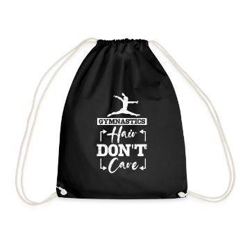 Gymnastics hair don't care - Drawstring Bag - black - Front