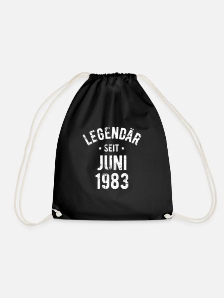 40. Geburtstag 40 Jahre Legendär seit Juni 1983 Ge - Turnbeutel - Schwarz