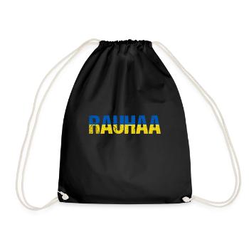 Rauhaa Frieden Ukraine Finnland - Turnbeutel - Schwarz - Vorne