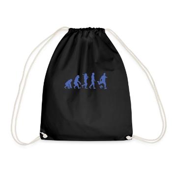 Football T-Shirt Evolution of Football - Drawstring Bag - black - Front