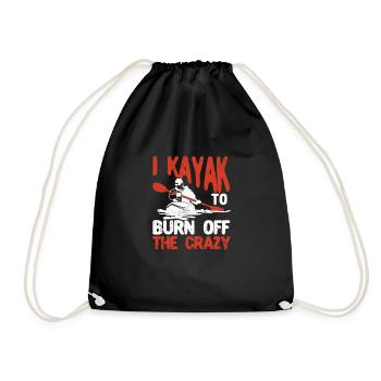 Je fais du kayak autour du drôle de lac d’eau vive - Sac de sport léger - noir - Devant