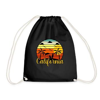 Cadeau au coucher du soleil en Californie - Sac de sport léger - noir - Devant