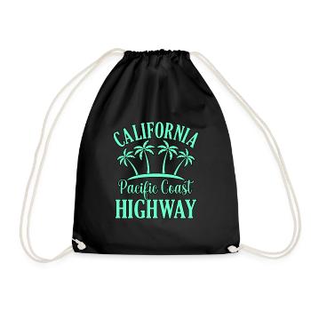 California Pacific Coast Highway Geschenk - Turnbeutel - Schwarz - Vorne