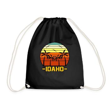 Idaho Erkunden Geschenk - Turnbeutel - Schwarz - Vorne