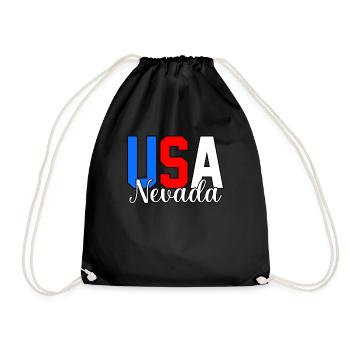 Usa nevada gift - Drawstring Bag - black - Front