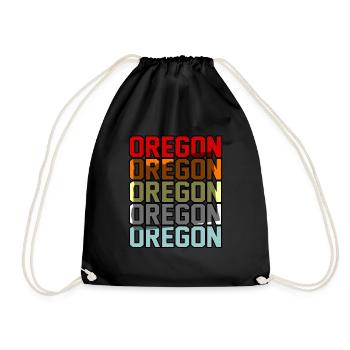Oregon Loves Home Gift - Drawstring Bag - black - Front