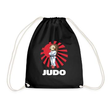 Judo Hedgehog - Judoka Judoist Kampfsport Japan - Turnbeutel - Schwarz - Vorne