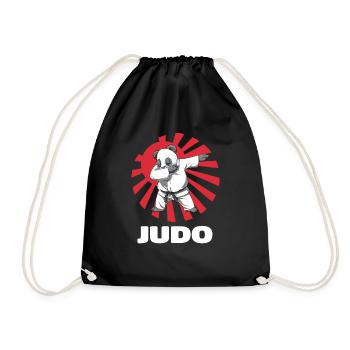 Dabbing Judo Panda - Judoka Judoist - Turnbeutel - Schwarz - Vorne