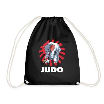 Judo-Tiere - Niedliche Kampfsportarten Japan Judo - Turnbeutel - Schwarz - Vorne