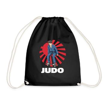 Judo Skater - Judoka Skatboard Kampfsportarten - Turnbeutel - Schwarz - Vorne