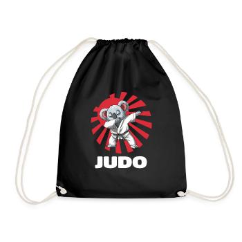 Judo Koala - Judoka Judoist Kampfsport Japan - Turnbeutel - Schwarz - Vorne