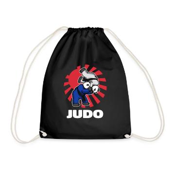 Judo Panda Fighters - Judoka Judoist - Turnbeutel - Schwarz - Vorne