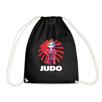 Judo Unicorn - Judoka Judoist Kampfsport Japan - Turnbeutel - Schwarz - Vorne