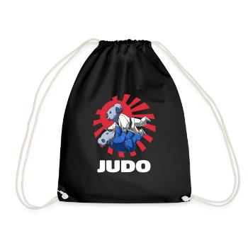 Niedliche Judo-Koala-Kämpfer - Judoka Koala - Turnbeutel - Schwarz - Vorne