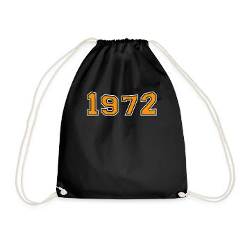 1972 Year Oranges Design - Drawstring Bag - black - Front