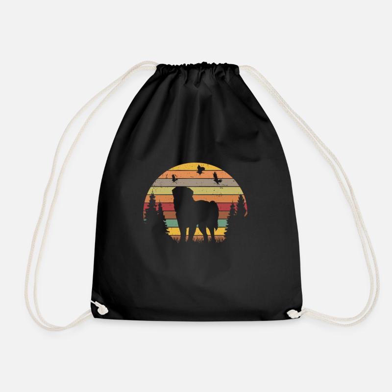 Leonberger Retro - Turnbeutel - Schwarz