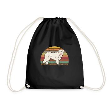 Kuvasz Retro Kuvasz Besitzer Vintage - Turnbeutel - Schwarz - Vorne