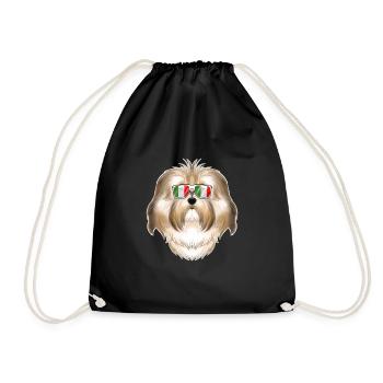 Havanese Italy Sunglasses I Italian Flag - Turnbeutel - Schwarz - Vorne