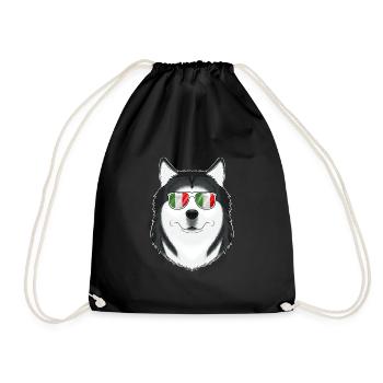 Husky Italy Sunglasses I Italian Flag - Turnbeutel - Schwarz - Vorne