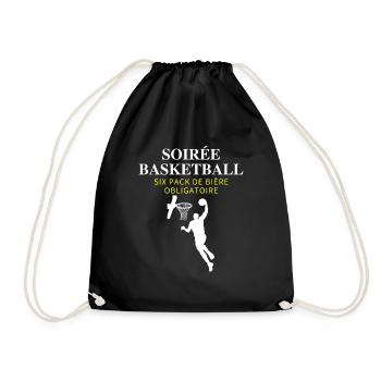Basketball tee -cadeau fan de basketball - Sac de sport léger - noir - Devant